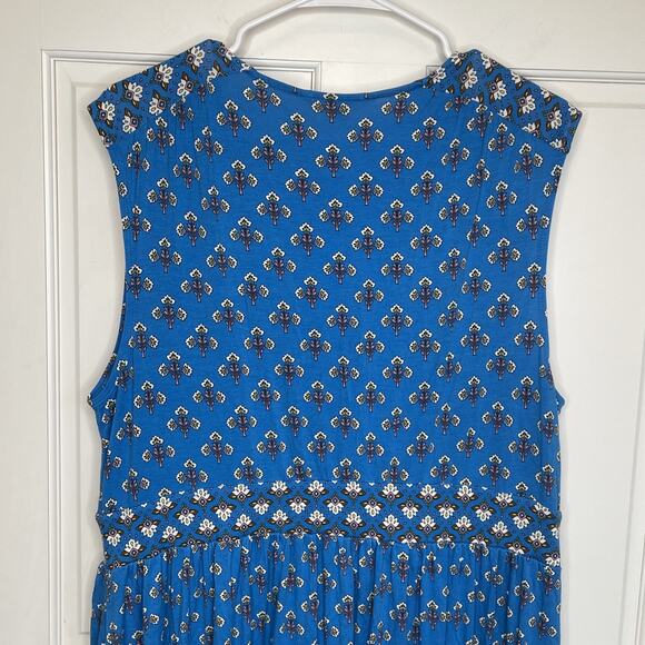 Boden Women's Thea Sleeveless Midi Dress Sz 16/18 Stretch Boho Twin Print Preppy - Picture 7 of 13